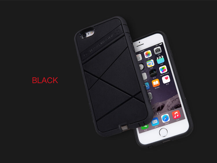 NILLKIN 2v1 super odolný kryt / obal pro Qi bezdrátové nabíjení Apple iPhone 6S / 6 - černý