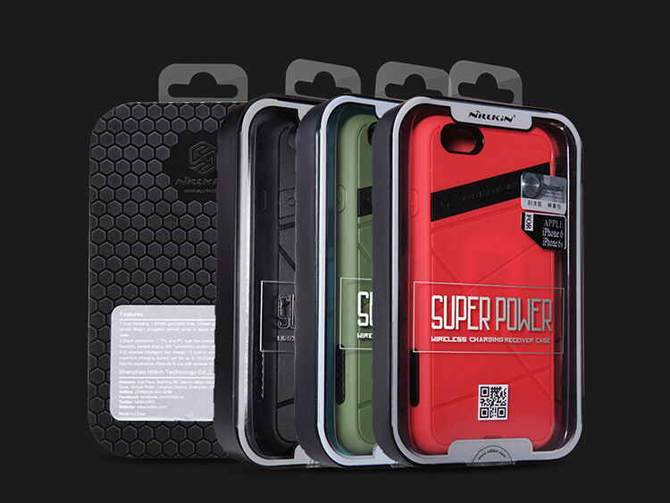 NILLKIN 2v1 super odolný kryt / obal pro Qi bezdrátové nabíjení Apple iPhone 6S / 6 - černý NILLKIN 2v1 super odolný kryt / obal pro Qi bezdrátové nabíjení Apple iPhone 6S / 6 - černý