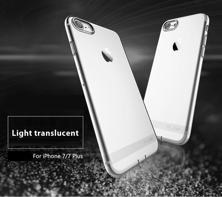 USAMS tenký kryt se záslepkou Lightning konektoru pro Apple iPhone SE (2020/2022) / 8 / 7 - průhledný