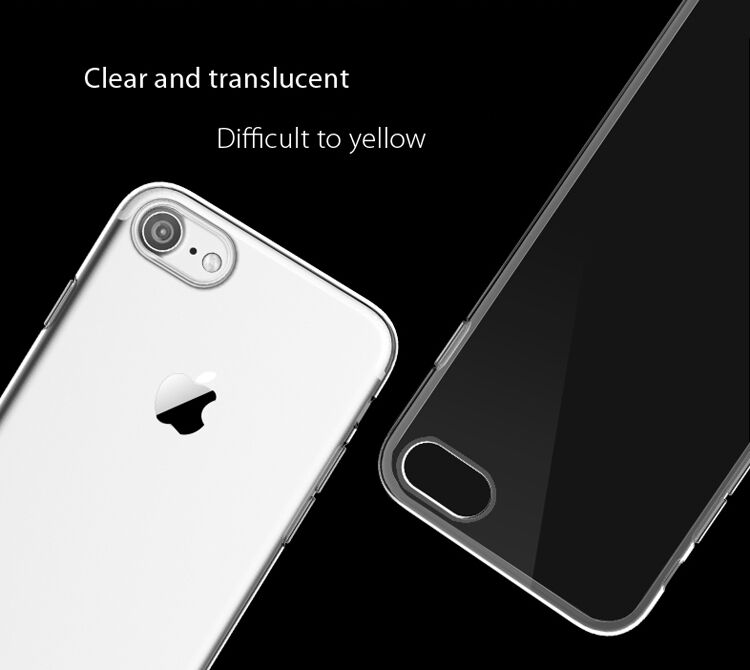 USAMS tenký kryt se záslepkou Lightning konektoru pro Apple iPhone SE (2020/2022) / 8 / 7 - průhledný
