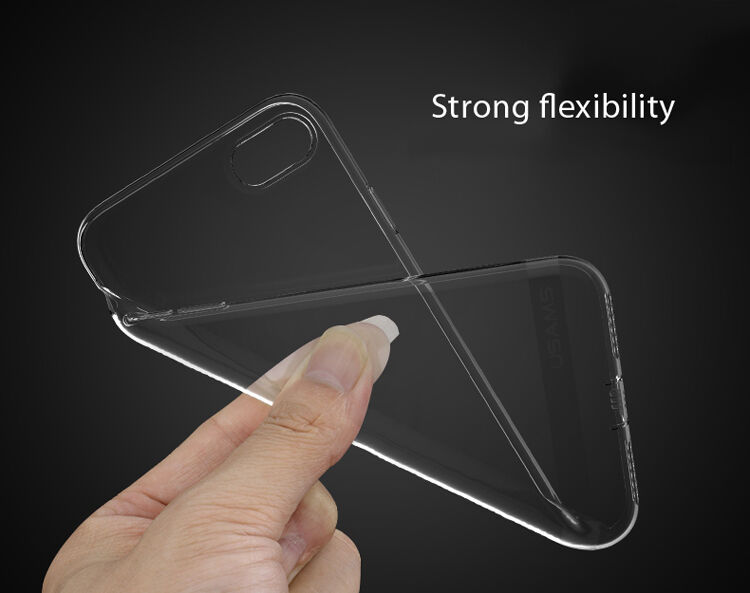 USAMS tenký kryt se záslepkou Lightning konektoru pro Apple iPhone SE (2020/2022) / 8 / 7 - průhledný