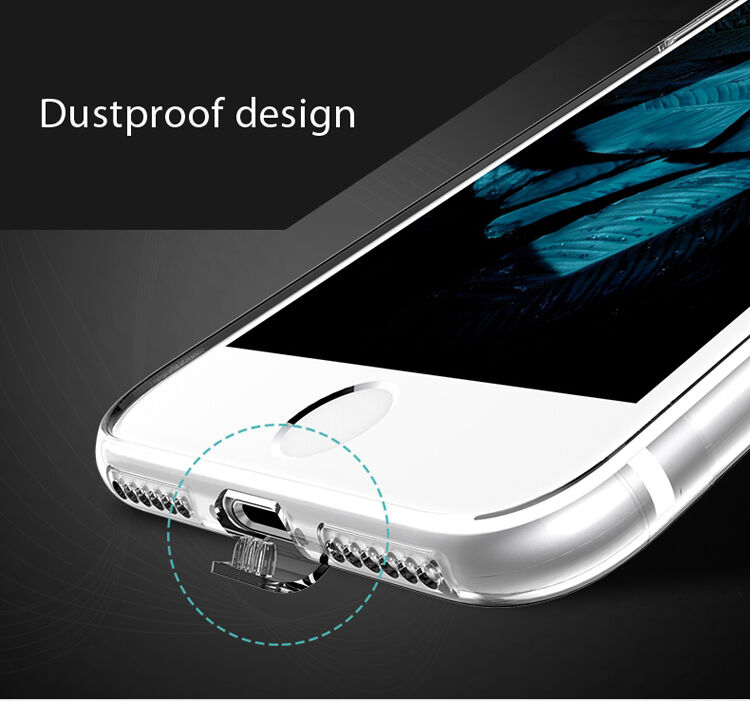 USAMS tenký kryt se záslepkou Lightning konektoru pro Apple iPhone SE (2020/2022) / 8 / 7 - průhledný