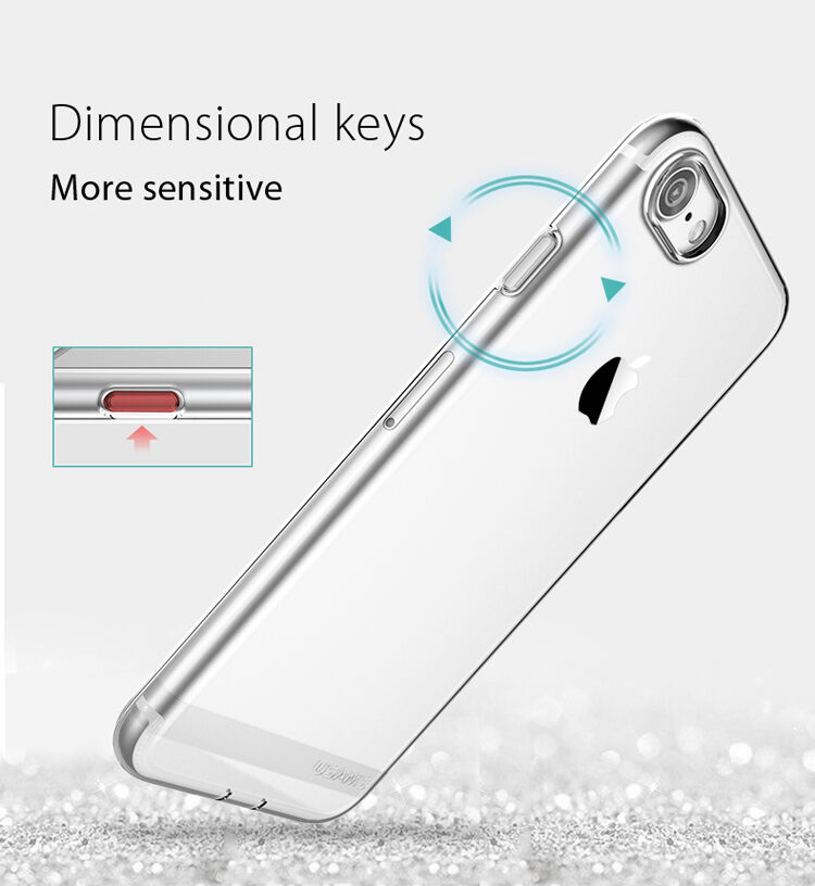 USAMS tenký kryt se záslepkou Lightning konektoru pro Apple iPhone SE (2020/2022) / 8 / 7 - průhledný