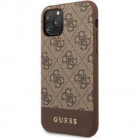 Guess 4G Stripe kryt pro iPhone 11 Pro Max - hnědý