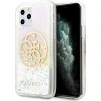 Guess Glitter Circle třpytivý kryt pro iPhone 11 Pro Max - čirý
