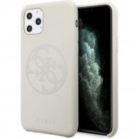 Guess 4G Tone on Tone silikonový kryt pro iPhone 11 Pro Max - bílý