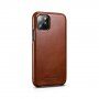 Icarer kožené flipové pouzdro pro iPhone 11 Pro Max - kakaově hnědé
