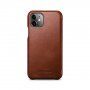 Icarer kožené flipové pouzdro pro iPhone 11 - kakaově hnědé