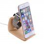 SAMDI dřevěná dokovací stanice pro Apple Watch / iPhone - světle hnědá