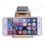 SAMDI dřevěná dokovací stanice pro Apple Watch / iPhone - světle hnědá