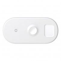 Baseus bezdrátová nabíječka 3v1 pro iPhone / Apple Watch / AirPods - bílá