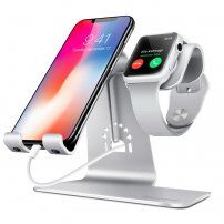 Bestand dokovací stanice 2v1 pro iPhone / iPad / Apple Watch - stříbrná