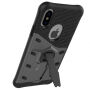Super odolný kryt se stojánkem pro iPhone XS / iPhone X - černá