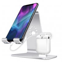 Bestand 2v1 dokovací stanice pro iPhone / iPad / AirPods - stříbrná