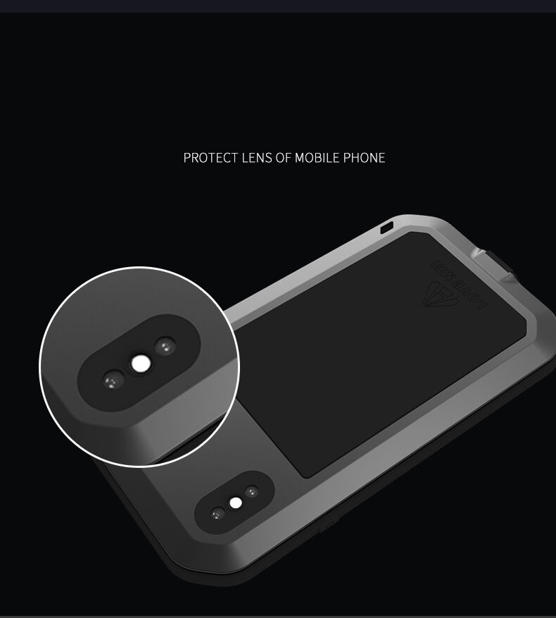 Love Mei super odolné pouzdro proti nárazu / vodě / prachu pro iPhone XS Max - černé
