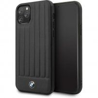BMW kryt z pravé kůže pro iPhone 11 Pro Max - černý