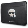 Karl Lagerfeld kožená obálka pro iPad Pro 12,9" / MacBook do 14" - černá