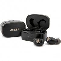 Guess Wireless Stereo bezdrátová sluchátka s nabíjecím pouzdrem pro Apple zařízení - černá