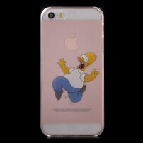 Průhledný kryt na iPhone 5 / 5S / SE (2016) - šílený Homer Simpson