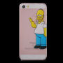 Průhledný kryt na iPhone 5 / 5S / SE (2016) - vážný Homer Simpson