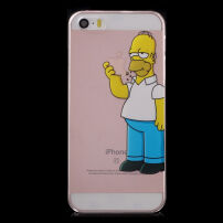 Průhledný kryt na iPhone 5 / 5S / SE (2016) - vážný Homer Simpson