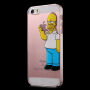 Průhledný kryt na iPhone 5 / 5S / SE (2016) - vážný Homer Simpson