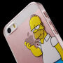 Průhledný kryt na iPhone 5 / 5S / SE (2016) - vážný Homer Simpson