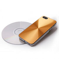 Plastový kryt s CD povrchem pro iPhone 5 / 5S / SE (2016) - zlatý
