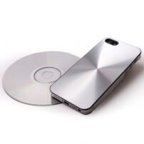 Plastový kryt s CD povrchem pro iPhone 5 / 5S / SE (2016) - stříbrný