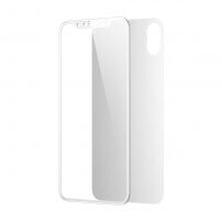 BASEUS 2v1 tvrzené sklo na přední i zadní stranu pro iPhone X / XS - bílé