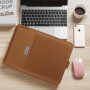 Univerzální obálka z PU kůže s funkcí stojánku pro iPad do 11" / MacBook do 12" - hnědá