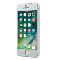 Tvrzený obal pro celý obvod telefonu včetně ochranného skla pro iPhone SE (2016) / 5S / 5 - stříbrná