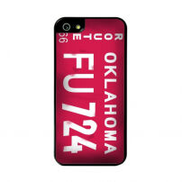 Ochranný plastový obal ve tvaru poznávací značky pro iPhone SE (2016) / 5S / 5 - tmavě růžová
