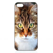 Plastový kryt s hliníkovými potažením pro iPhone SE (2016) / 5S / 5 - Kočka kočkovatá