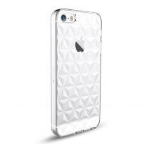 USAMS plastový kryt ve tvaru diamantů s proti prachovými záslepkami pro iPhone SE (2016) / 5S / 5