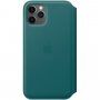 Originální Apple Folio kožené pouzdro pro iPhone 11 Pro - ledňáčkově tyrkysové