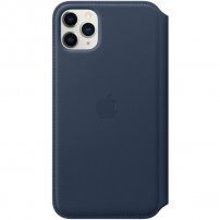 Originální Apple Folio kožené pouzdro pro iPhone 11 Pro Max - hlubinně modré