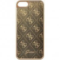 Guess 4G Aluminium kryt pro iPhone 5 / 5S / SE (2016) - zlatý