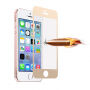 Tvrzené 3D sklo na celý obvod telefonu pro iPhone SE (2016)/ 5S / 5 - 0,3 mm - zlatá