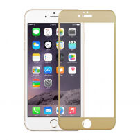 Tvrzené 3D sklo na celý obvod telefonu pro iPhone 6S / 6 - 0,3 mm - zlatá