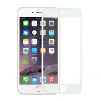 Tvrzené 3D sklo na celý obvod telefonu pro iPhone 6S / 6 - 0,3 mm - bílá