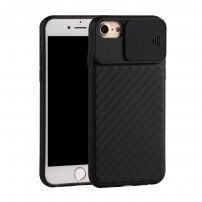 Kryt s posuvnou krytkou čočky fotoaparátu pro iPhone 6 Plus / 6S Plus / 7 Plus / 8 Plus - černý