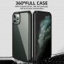 Ipaky ochranný kryt z měkkého plastu a tvrzeného skla pro iPhone 11 Pro Max - černý
