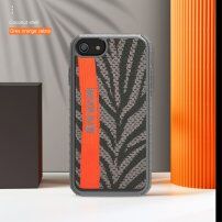 Ipaky stylový kryt s textilním povrchem pro iPhone 6 / 7 / 8 / SE (2020/2022) - šedo-oranžový