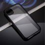 Pouzdro pro celý telefon z tvrzeného skla s kovovým rámečkem pro iPhone 11 - černé