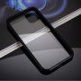 Pouzdro pro celý telefon z tvrzeného skla s kovovým rámečkem pro iPhone 11 - černé