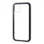Pouzdro pro celý telefon z tvrzeného skla s kovovým rámečkem pro iPhone 11 - černé