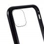 Pouzdro pro celý telefon z tvrzeného skla s kovovým rámečkem pro iPhone 11 Pro Max - černé