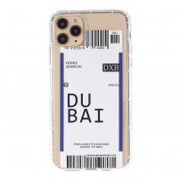 Kryt z měkkého plastu se vzorem letenky pro iPhone 11 Pro - Dubai