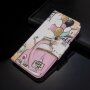 Flipové pouzdro růžové retro auto pro iPhone 7 / 8 / SE (2020/2022) - barevné